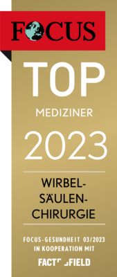 FOCUS-Siegel „TOP Mediziner 2022 – Wirbelsäulenchirurgie“ 