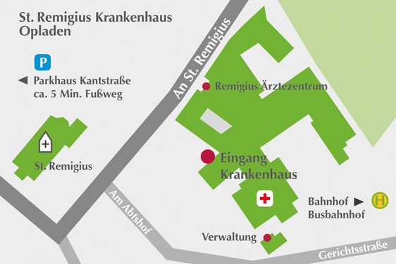 St. Remigius Krankenhaus Opladen: Karte
