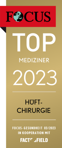 FOCUS-Siegel „TOP Mediziner 2022 – Hüftchirurgie“