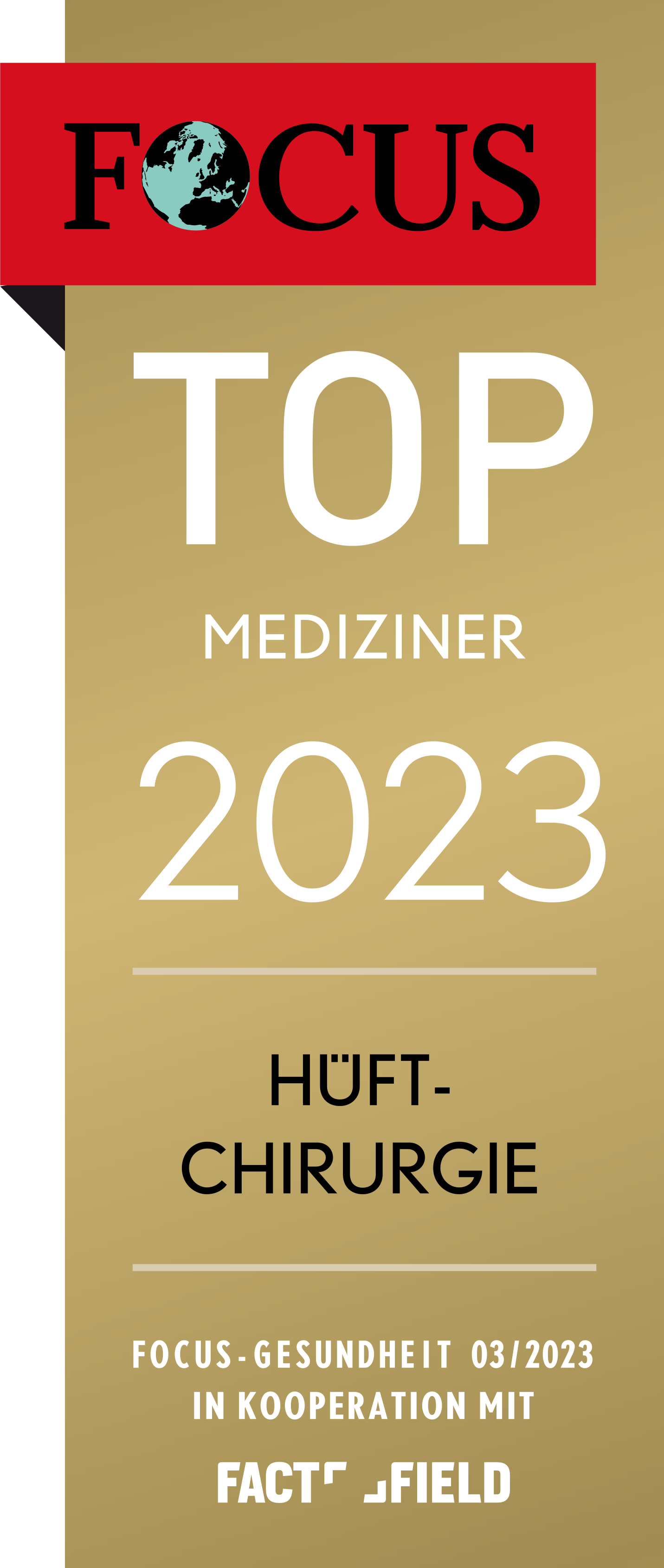 Focus Siegel "TOP Mediziner" Hüfte