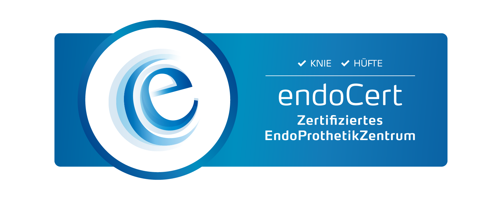 Logo endoCert: Zertifiziertes Endoprothetikzentrum